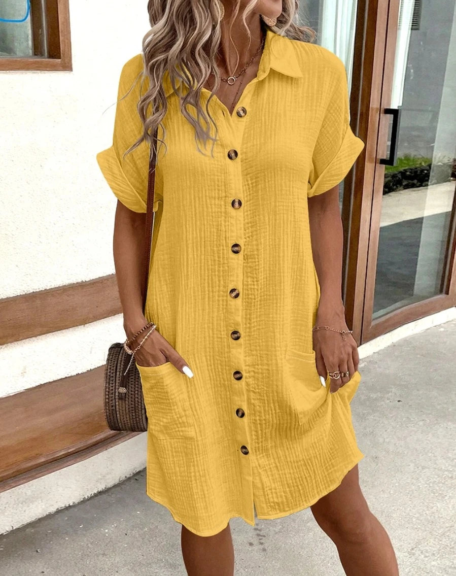 Monroe Button-Up Shirt Dress