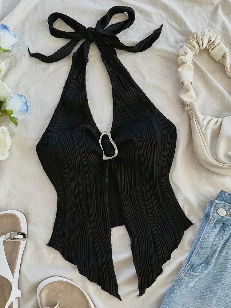 Sienna Halter Cutout Top