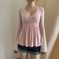 Moonlight Lace Flare Sleeve Top