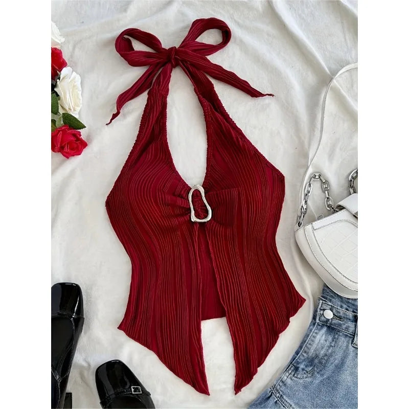 Sienna Halter Cutout Top