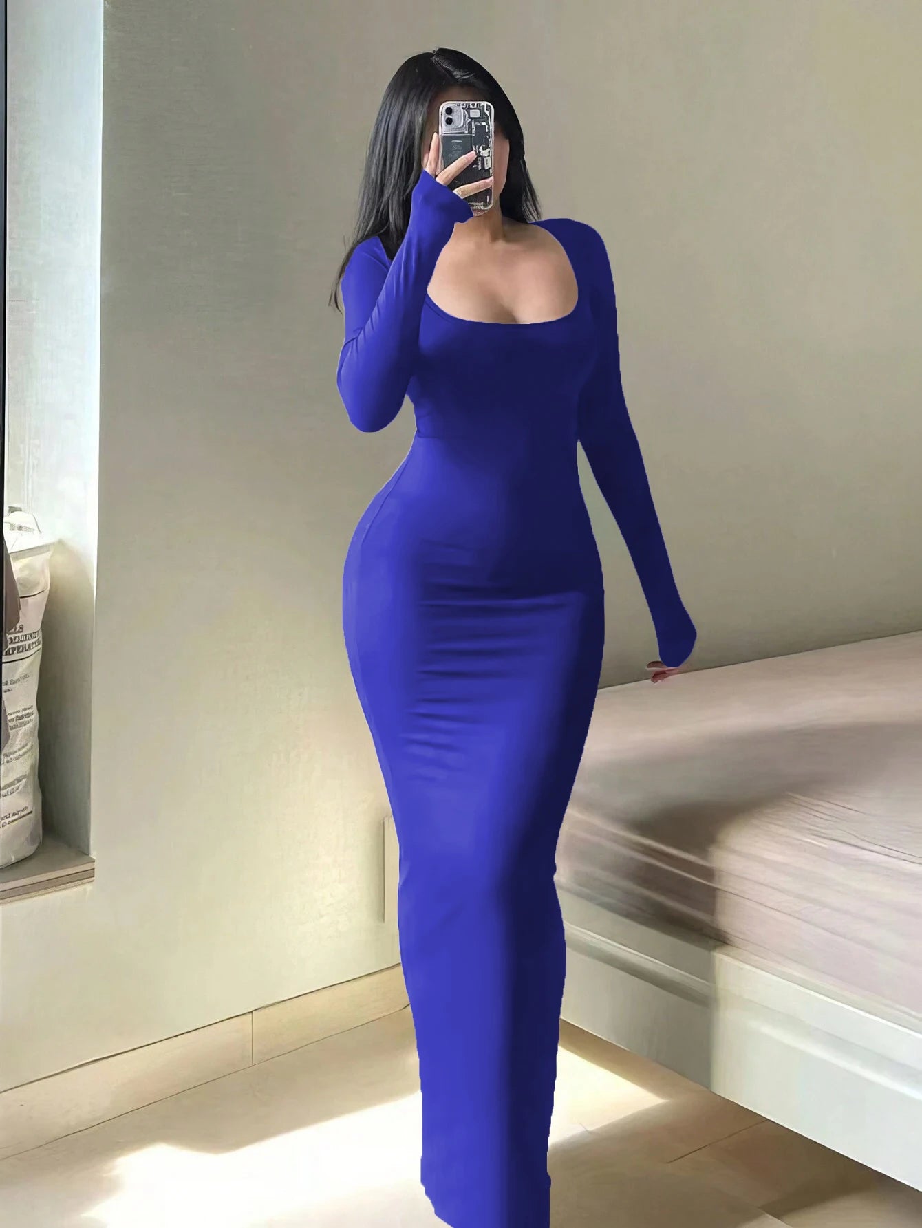 Noir Elegance Maxi Dress