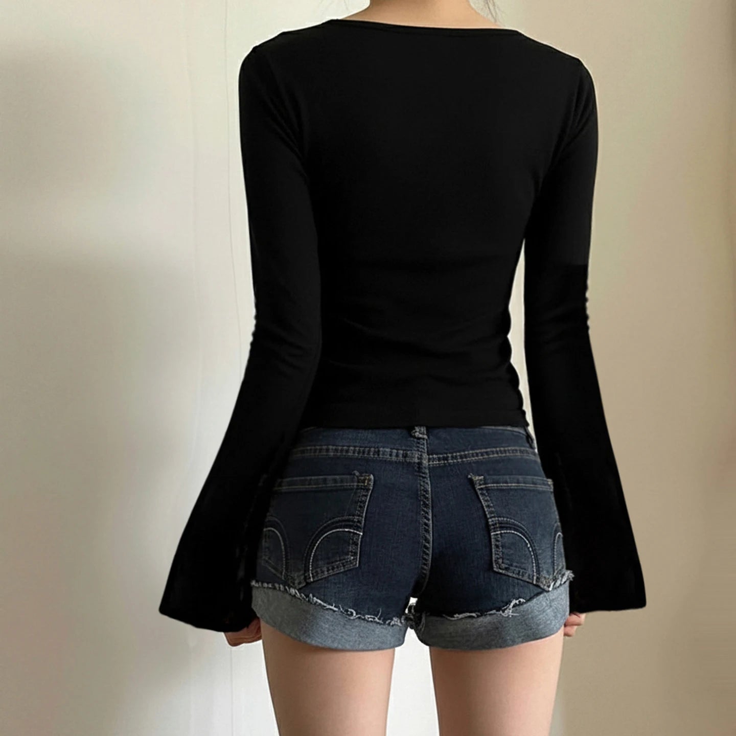 Moonlight Lace Flare Sleeve Top