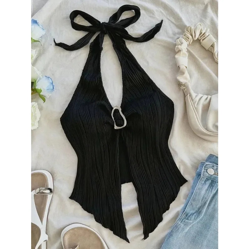 Sienna Halter Cutout Top