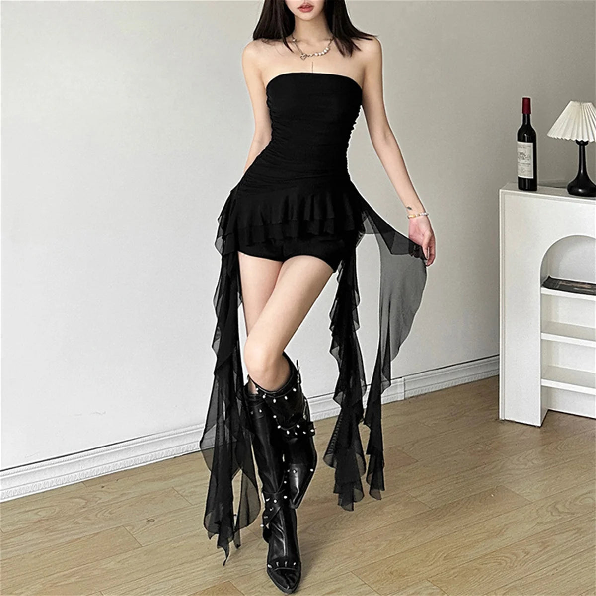 Romance Ruffle Mini Dress
