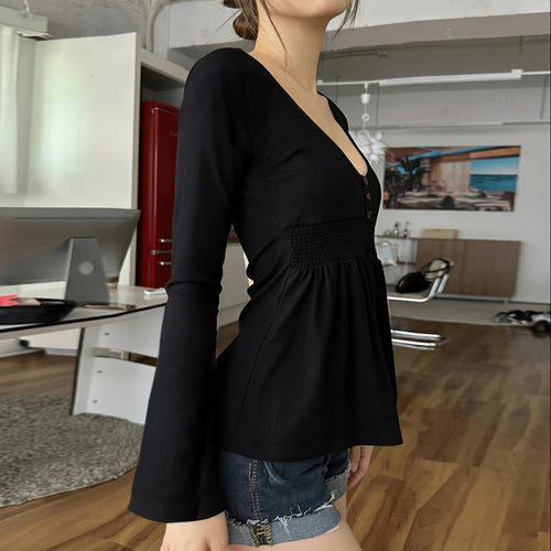 Moonlight Lace Flare Sleeve Top